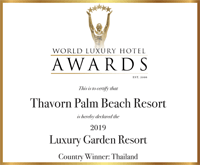Award World Luxury Hotel Thavorn Plam Beach Resort Luxury Garden 2019